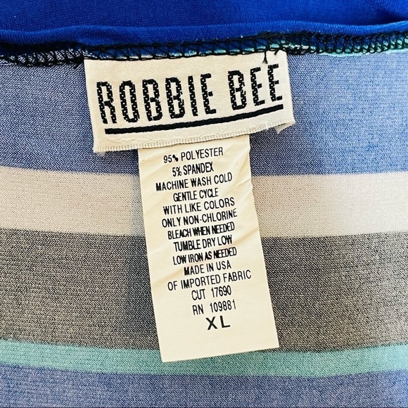 Vintage Robbie Bee Stripe Shift Dress- XL - Picture 6 of 6